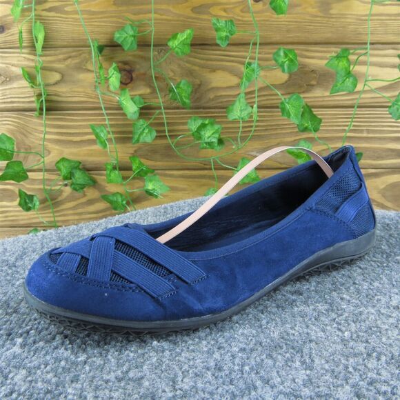 Laura Scott Women's Flat Blue Fabric Size 8.5M Gently Used 2025 - Picture 1 of 6